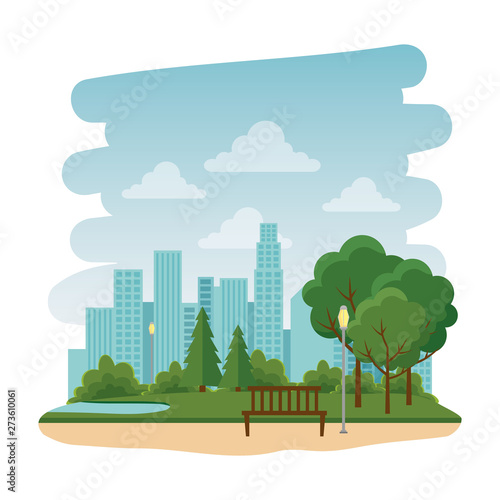 recreational park with chair natural scene