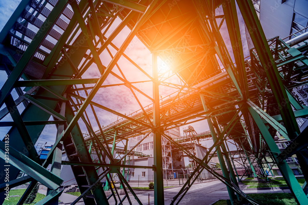 Equipment and pipeline in oil refinery. Equipment and pipeline in oil refinery.