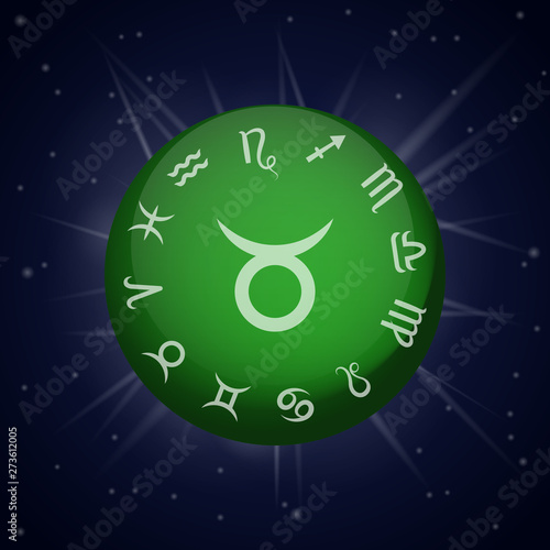 Taurus zodiac sign.