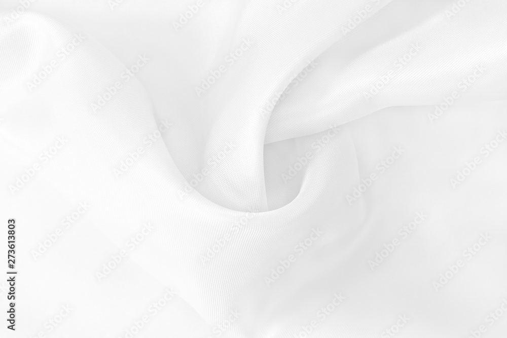 Obraz premium White fabric texture for background and design, beautiful pattern of silk or linen.
