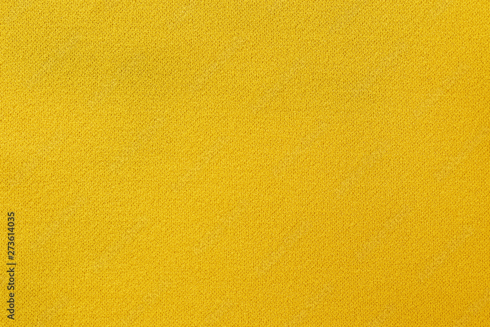 Yellow fabric texture background, seamless pattern of natural textile surface. - obrazy, fototapety, plakaty 