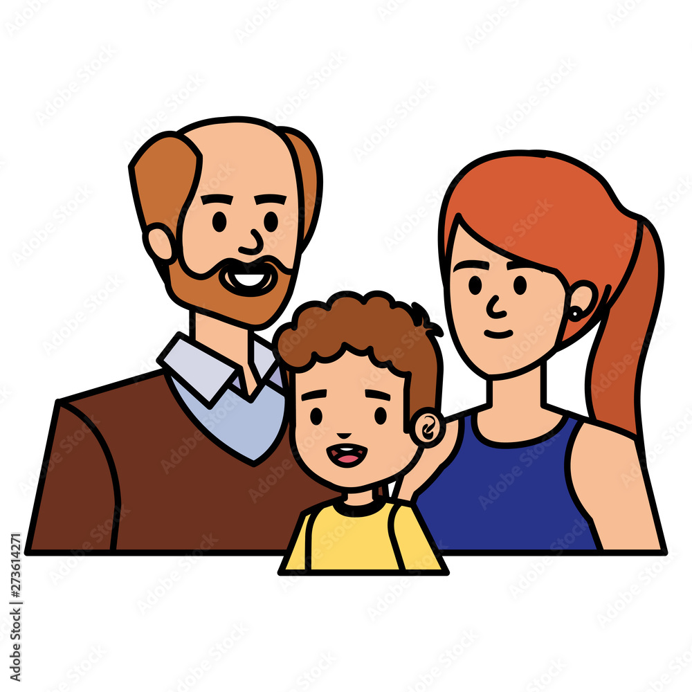 adults parents couple with little son adults parents couple with little son