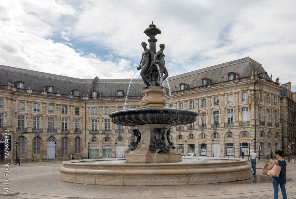 Fountain of the Three Graces, Place de la Bourse, Bordeaux, France