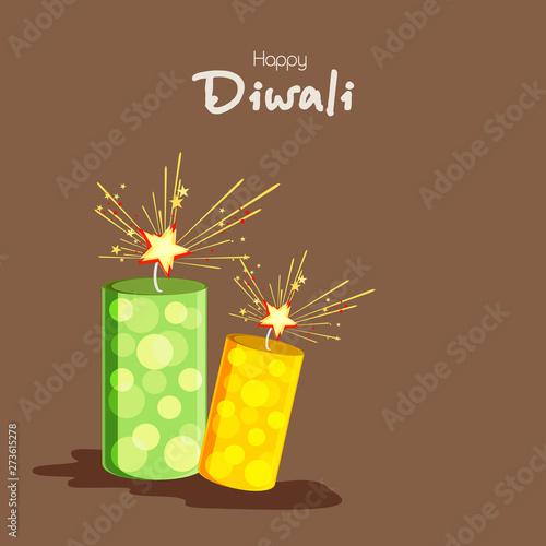 Celebration of Diwali with exploxing crackers.