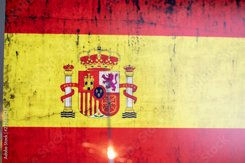 Spain Flag and Sparkler
