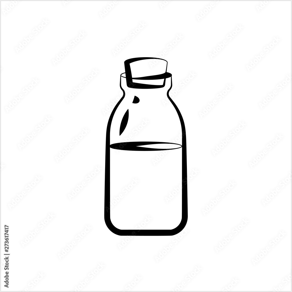 Milk Bottle Icon, Glass Milk Bottle Milk Bottle Icon, Glass Milk Bottle