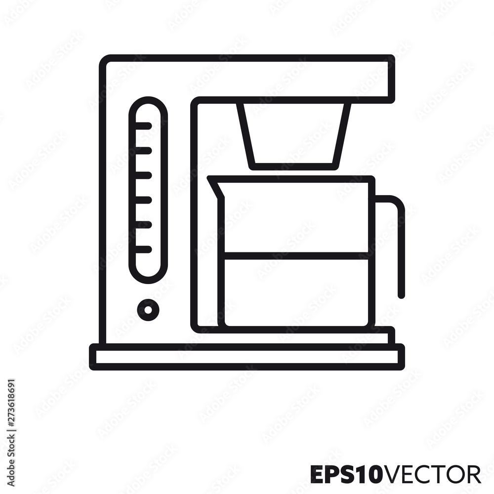 Coffee machine vector line icon Coffee machine vector line icon
