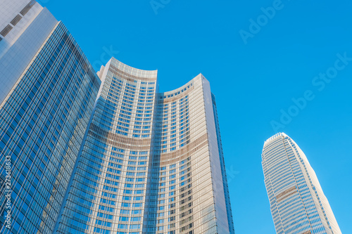 Exterior of high rise building in Hong Kong city