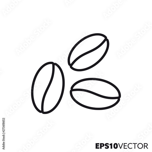 coffee beans vector line icon