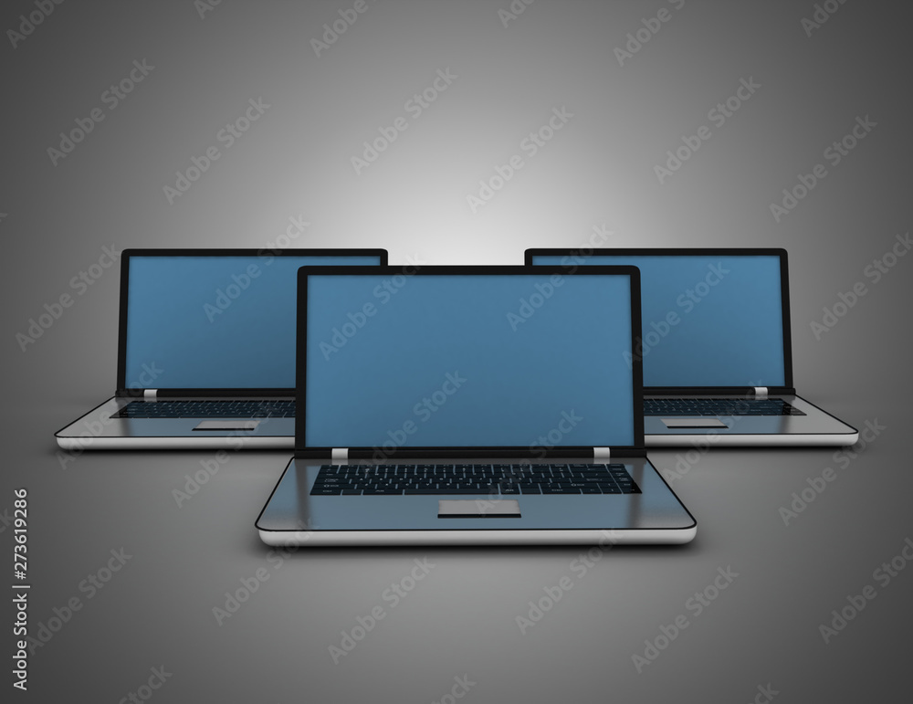 3D laptop concept. 3d illustration 3D laptop concept. 3d illustration