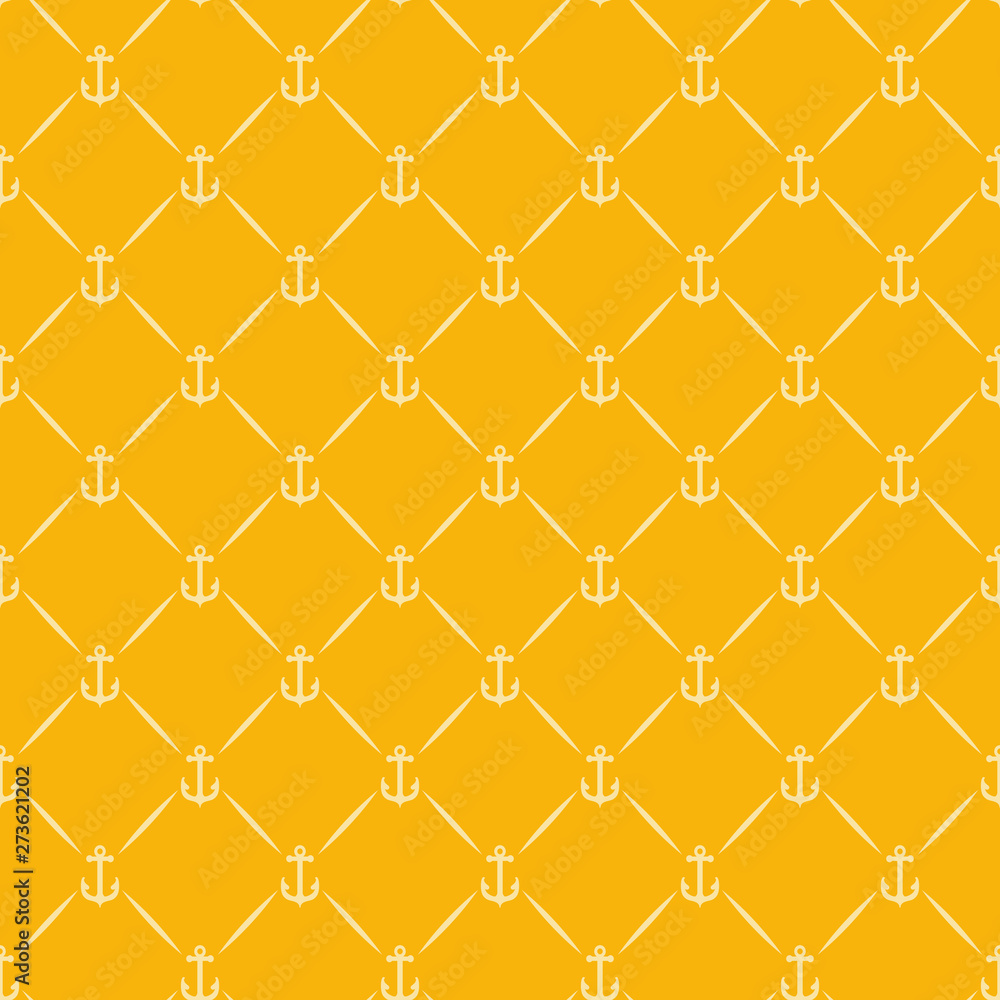 Naklejka premium Seamless pattern with anchors, wallpaper texture, vector image