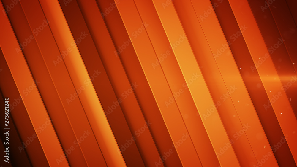 Obraz premium Diagonal stripes and red light flares abstract 3D rendering