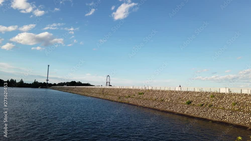 Quiet Sayama Reservoir in early summer evening Quiet Sayama Reservoir in early summer evening