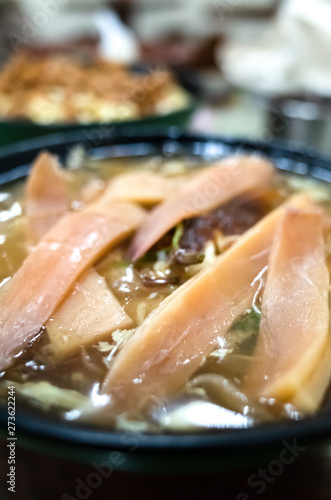 Fototapeta Naklejka Na Ścianę i Meble -  noodles in squid thick soup