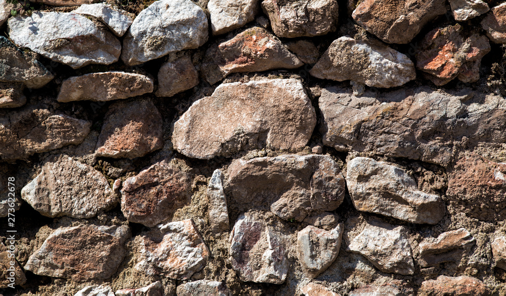 Texture of natural old rock wall for background