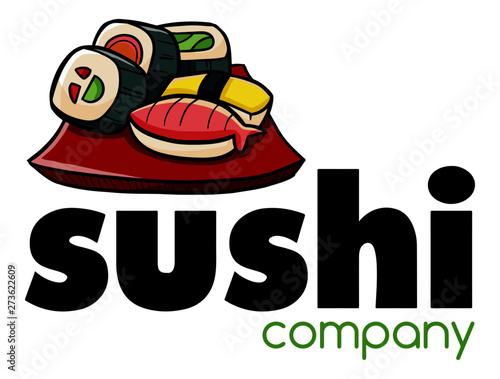 Cute and funny logo for Sushi company