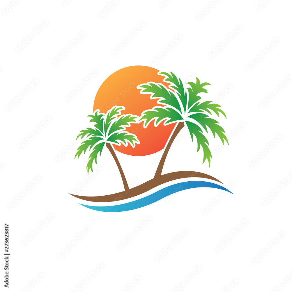Vector illustration of palm icon