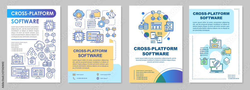 Cross platform software brochure template layout