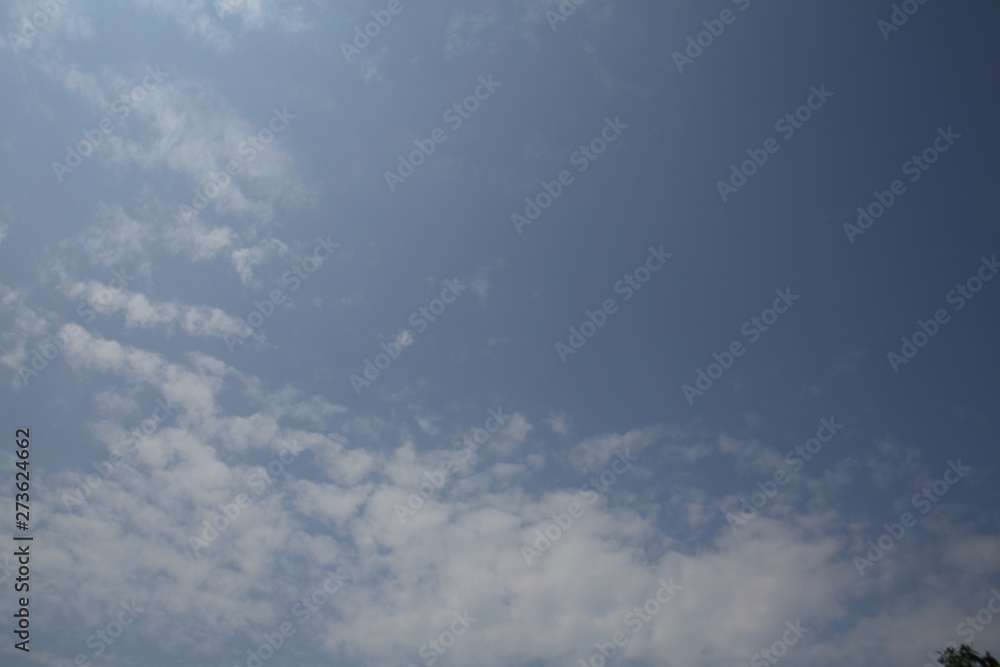 sky clouds blue white nature weather