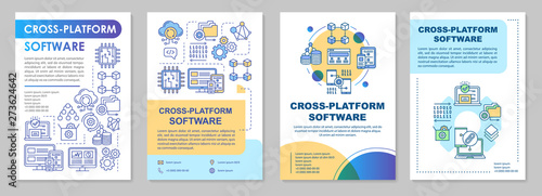 Cross platform software brochure template layout