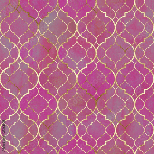 Watercolor abstract geometr...
