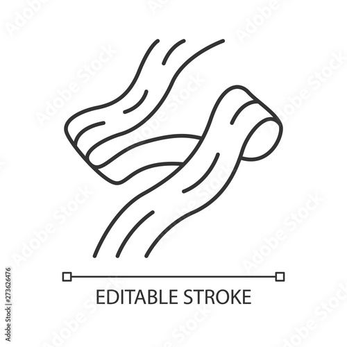 Pappardelle pasta vector linear icon