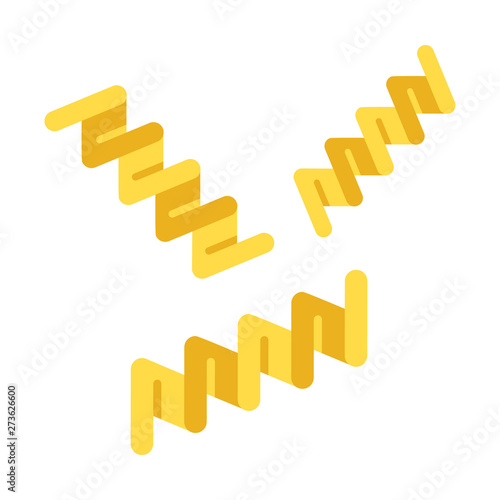 Fusilli flat design long shadow color icon