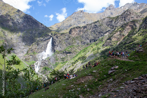 Waterfalls in the mountains