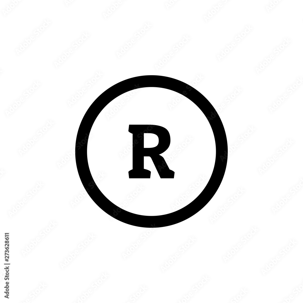 Registered icon. Original trademark sign Registered icon. Original trademark sign