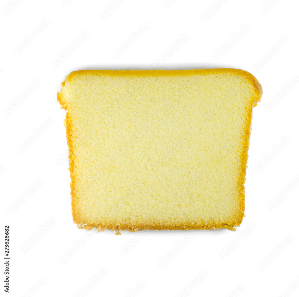 Fototapeta premium butter bake slice isolated on white background