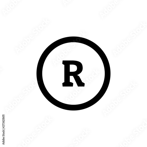 Registered icon. Original trademark sign