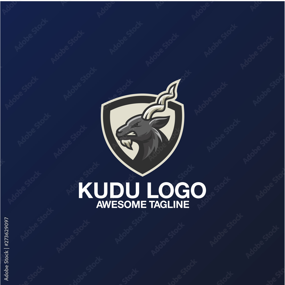 Obraz premium kudu logo design awesome inspiration