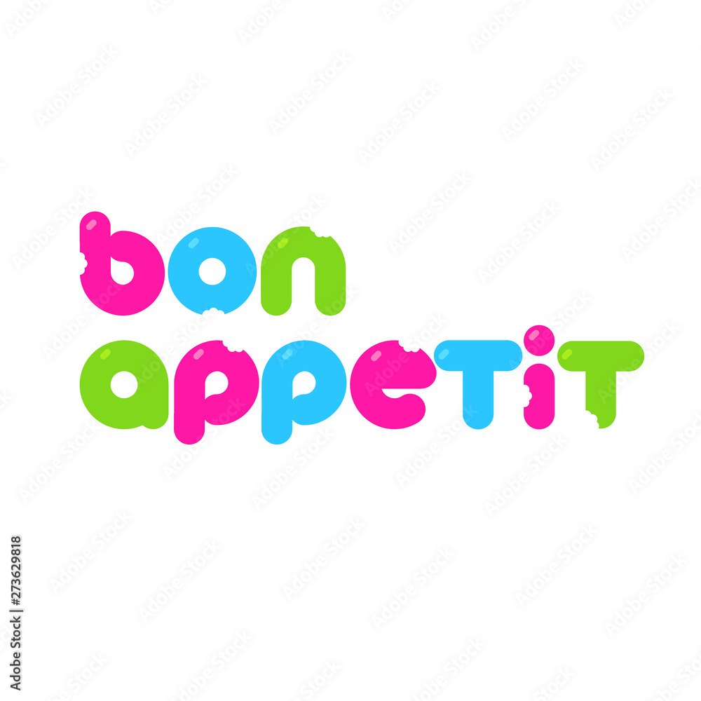 Naklejka premium bon appetit template