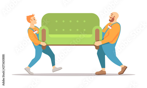 Furniture delivery service vector illustration