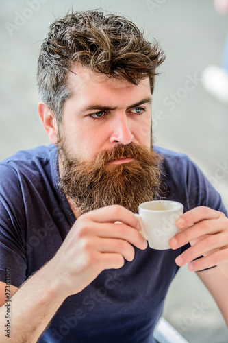 Bilde på lerret Bearded man in cafe