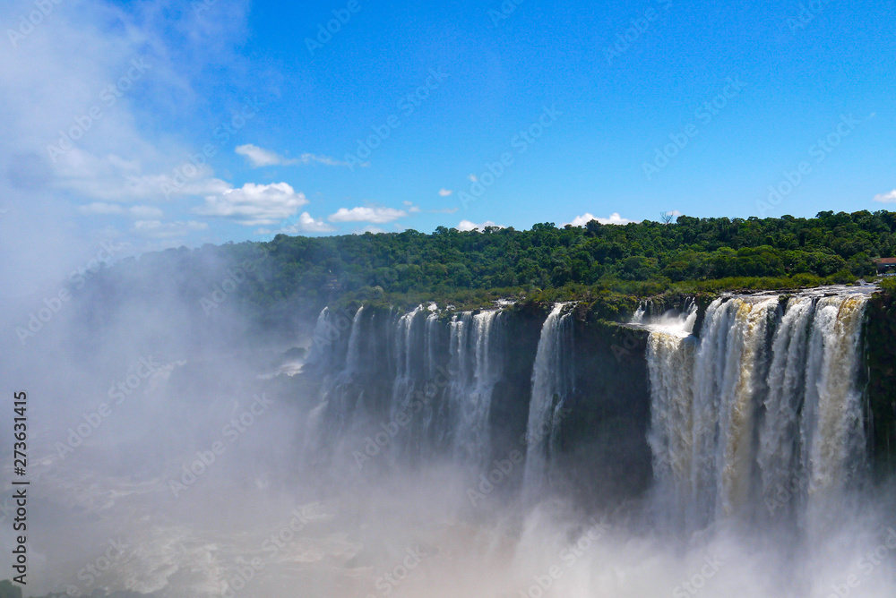 Iguazu Falls on the border of Brazil and Argentina Iguazu Falls on the border of Brazil and Argentina