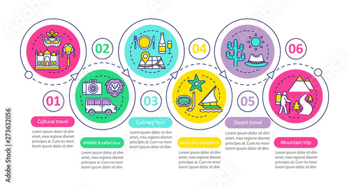 Travel experiences vector infographic template
