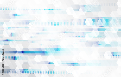 Business presentation for web design, banner. Technology, medical and science polygonal graphic concept. Abstract hexagonal geometric background.