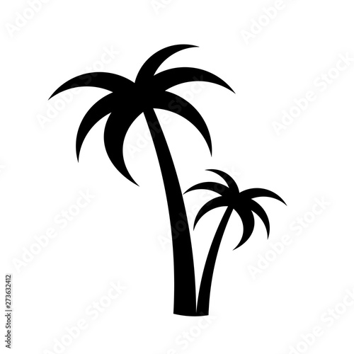 Palm trees silhouette emblems. logo travel company  travel agency. Vector illustration. icon sign. design element