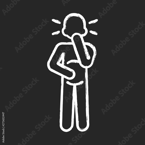 Nausea chalk icon