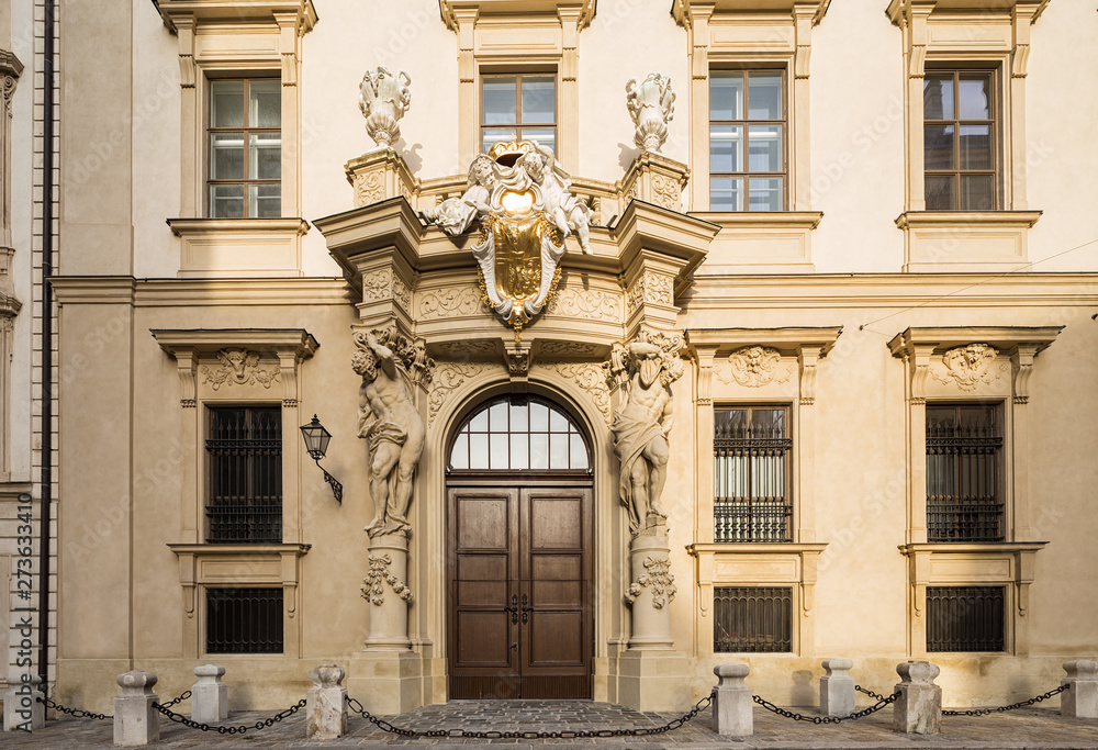 City Palace of Liechtenstein. Street view, Vienna, Austria.