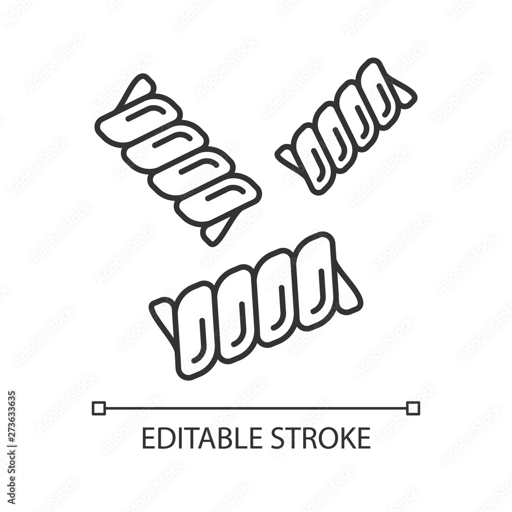 Gemelli pasta linear icon Gemelli pasta linear icon