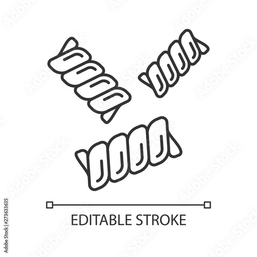 Gemelli pasta linear icon