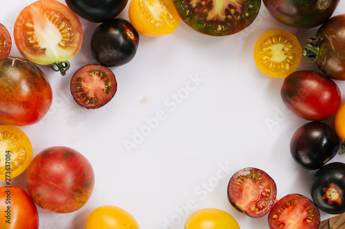 italian food collage of fresh vegetables