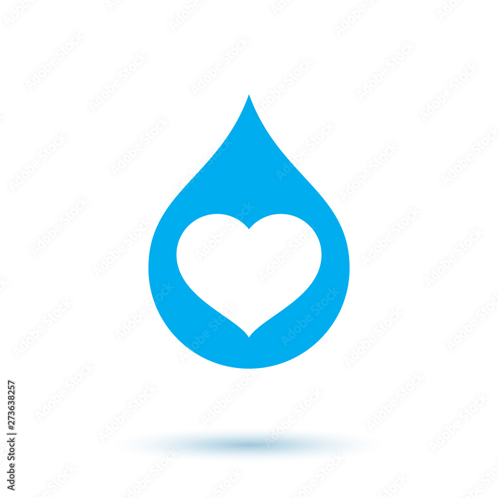 Ocean freshness theme vector icon for use in mineral water advertising. Living in harmony with nature concept.