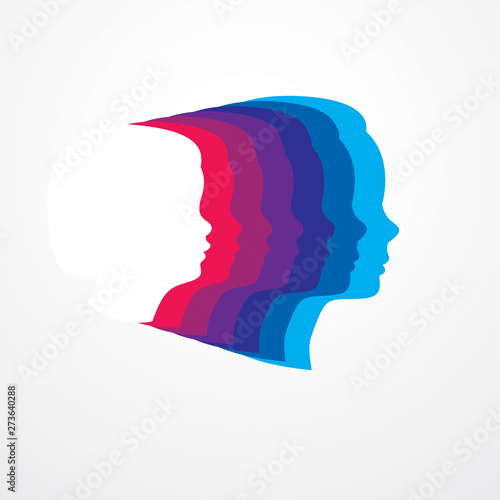 Girl maturation age years concept, adulthood idea, the time of life, periods and cycle of life, growing old, from infancy to maturity. Vector simple classic icon or logo design.