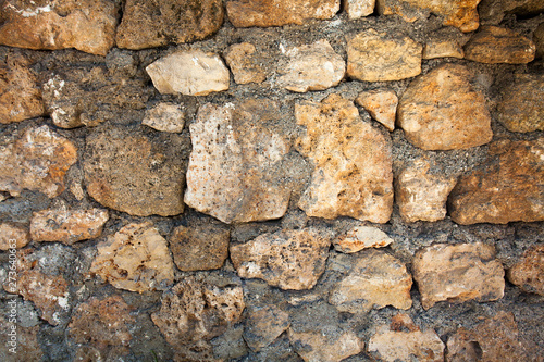 Background of antique stone wall in Turkey Antalya