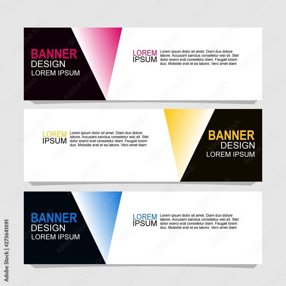Fototapeta premium Vector abstract design banner web template.