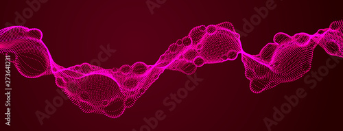 Microscopic biological mutation virus, abstract vector particles shape, nano medical technology, microbiology science fiction theme illustration.