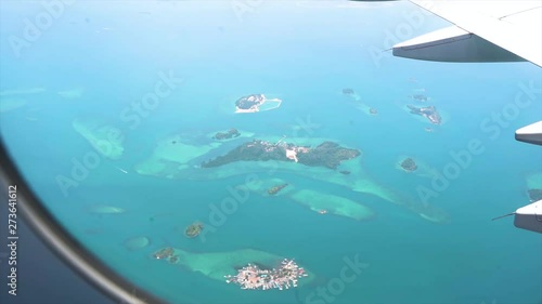 Wallpaper Mural Top view High angle video, from plane, scenery, sea island in Singapore Torontodigital.ca